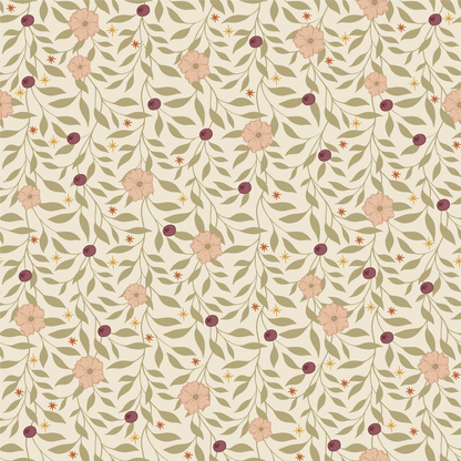 Behang - Blossom Vines - Berry