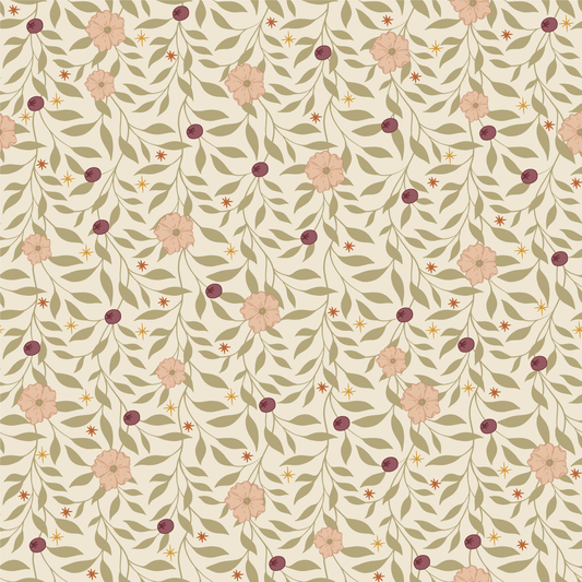 Behang - Blossom Vines - Berry