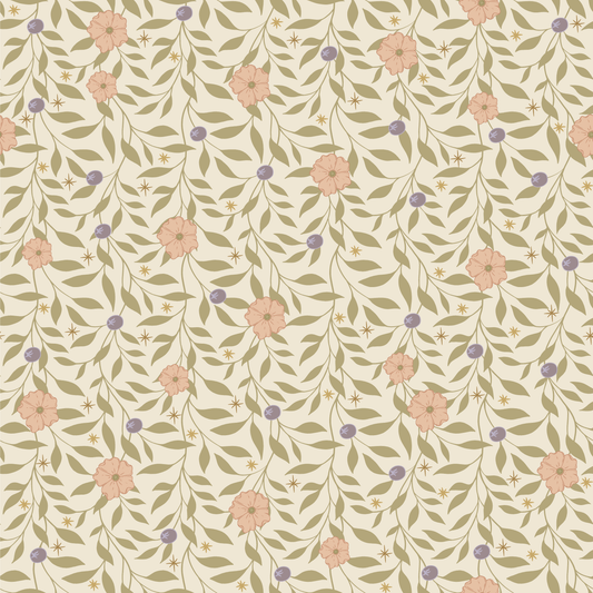 Behang Blossom Vines - Lilac