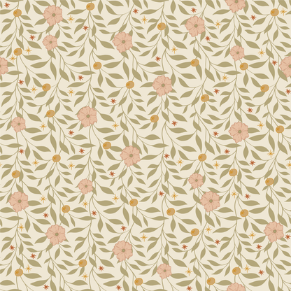 Behang Blossom Vines - Ochre