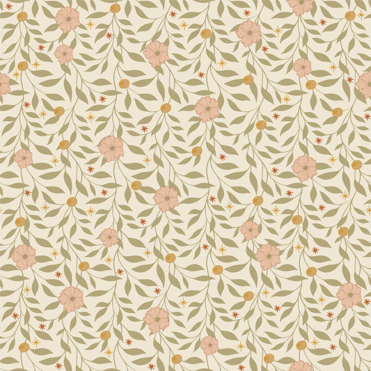 Behang Blossom Vines - Ochre