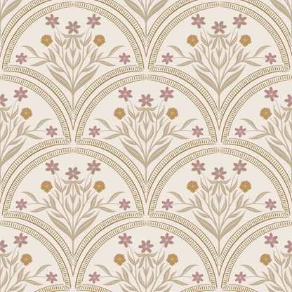 Behang Flora Arches - Sand