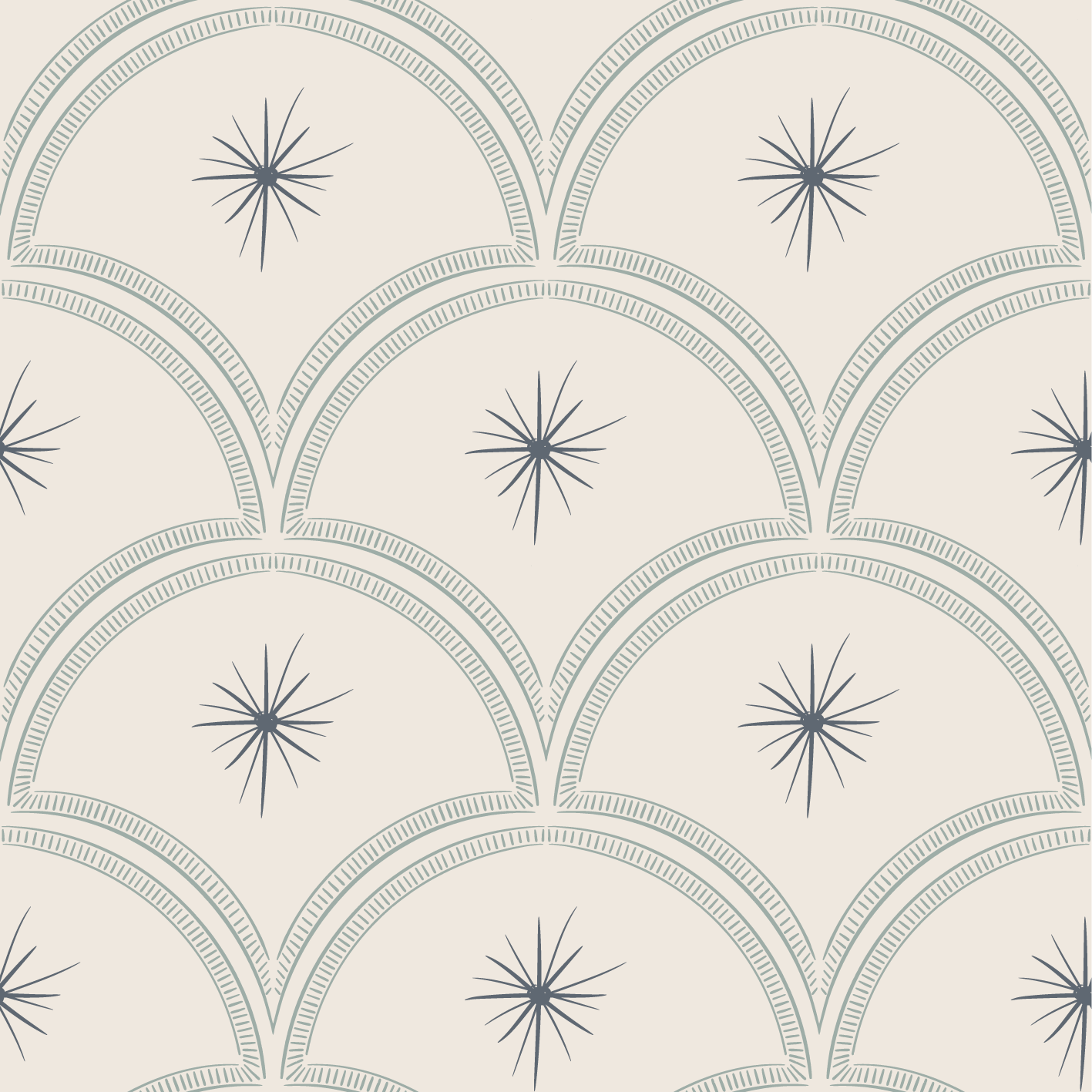Behang Magic Arches- Midnight