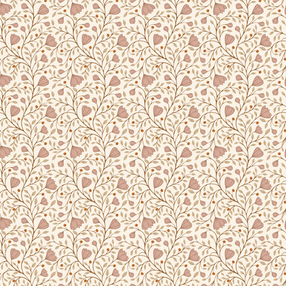 Behang - Petit garden - rose