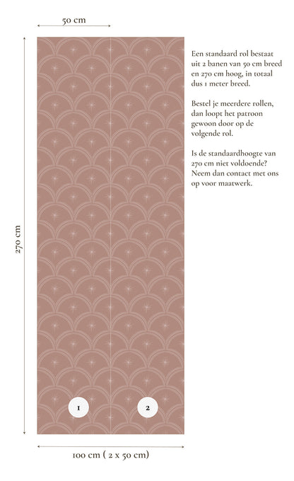 Behang Magic Arches -Blush