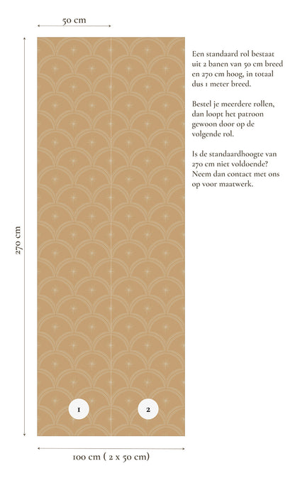 Behang Magic Arches - Honey