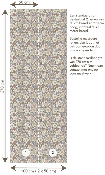 Behang Nova flowers - Lila