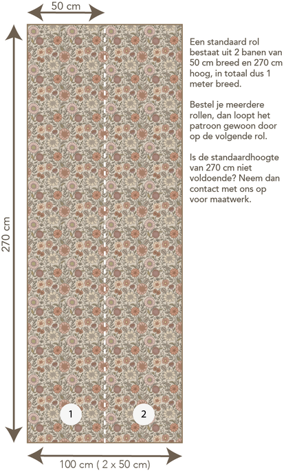 Behang Nova flowers - Rose